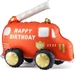 Partydeco Folienballon Feuerwehrauto inkl. Strohhalm 67 x 53 cm, 1 Stk