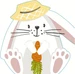Paper + Design Osterserviette Hase mit Hut gestanzt