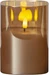 Star Trading LED-Kerze Pillar Flamme 9 cm x 12.5 cm, Bernstein