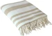 Hubatka Decke Streifen 150 x 200 cm, Beige/Weiss