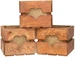 Holz Zollhaus Aufbewahrungskiste mit Herzausschnitt, Braun 30 x 30 cm
