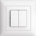 Feller Drucktaster/Druckschalter unbeleuchtet Schliesser-Oeffner + Wechsel 3/1P