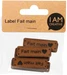 Lalana Anhänger Label Fait main 4.3 x 1.3 cm, 10 Stück