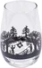 Kadastar Trinkglas Bergchilbi 400 ml, 1 Stück, Schwarz/Transparent