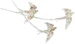 Wallxpert Wanddekoration Schlucken Vogel 42 x 70 cm, Metall