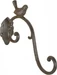 Esschert Design Wandhaken mit Vogel 24 cm, Braun