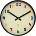 Nextime Wanduhr Bit Ø 35 cm, Mehrfarbig, Form: Rund
