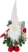 Chalet Weihnachtsfigur Gnom mit Ski 35 cm, MDF, Grün/Weiss