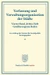 Verfassung und Verwaltungsorganisation der Städte.