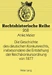 Die Geschichte des deutschen Konkursrechts, insbesondere die Entstehung der Reichskonkursordnung von 1877
