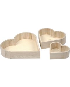 Creativ Company Holz Schalen in Herzform Image 1