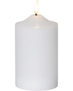 Star Trading LED-Kerze Pillar Flamme 7.5 cm x 15 cm, Weiss Image 1