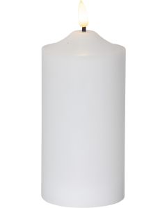 Star Trading LED-Kerze Pillar Flamme 7.5 cm x 17 cm, Weiss Image 1