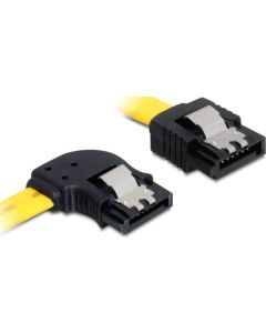 Delock SATA-3 Kabel: 70cm, Metall Clip,gelb Image 1