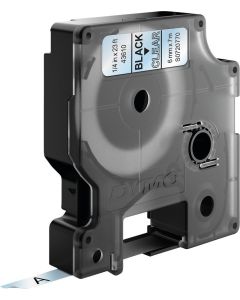 Dymo D1 Schriftband 43610 6mmx7.0m schwarz->transp. Image 1