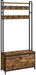 Vasagle Wandgarderobe 85 cm x 180 cm, Braun/Schwarz, Tiefe
