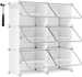 Songmics Schuhregal 82 x 92 cm, Weiss, Tiefe: 32