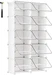Songmics Schuhregal 82 x 152 cm, Weiss, Tiefe: 32