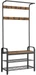 Vasagle Wandgarderobe 84 cm x 183 cm, Braun/Schwarz, Tiefe