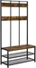 Vasagle Wandgarderobe 100 cm x 184 cm, Braun/Schwarz, Tiefe