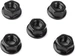 Rc4Wd Muttern mit Flansch, Low Profile, M4, Schwarz, 5 Stück