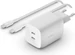 Belkin Dual USB-C GaN Ladegerät mit Power Deliver und PPS Technologie inkl. 2 Meter USB-C Kabel