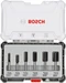 Bosch Professional Zubehör 6-teiliges Nutfräser-Set, 8-mm-Schaft für Handfräsen