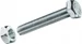 FTM Sechskantschrauben M 5 x 40 mm mit Muttern Stahl, 8 Stück