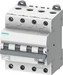 Siemens Kombiafbryder RCBO 6 kA 4P Type A 30 mA C-Karatistik In: 25A Un: 400V
