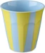 Koziol Trinkbecher Nora S Stripes 150 ml, 1 Stück, Sweet Blue
