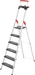 Hailo L100 TopLine, Alu-Sicherheits-Stehleiter, 6 Stufen