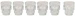 G. Wurm Shot Glas 6er Set Totenkopf aus Glas, B5 x T4 x H6 cm