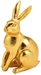 G. Wurm Hase aus Poly Gold (B/H/T) 8x12x6cm