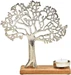 G. Wurm Kerzenhalter Baum, auf Mangoholz Sockel, aus Metal