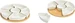 G. Wurm Snackschalen Set, Appetizer 7-er Set, natur Bambus Platte drehbar (B/H/T) 29x2x29cm Keramik Schale 5