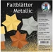 Ursus Faltblätter Metallic 130g/qm 14x14cm VE=100 Blatt 3 Farben