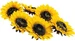 Dekomat Kunstblume Sommenblumenblüten 6 Stück