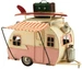 Dekomat AG Aufsteller Wohnwagen 14 cm, Pink/Weiss, Eigenschaften