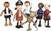 small foot Holzpuppen Pirat biegbar, 6tlg.