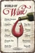 Nostalgic-Art Merchandising Schild World of Wine 20 x 30 cm, Metall