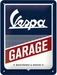 Nostalgic-Art Merchandising Schild Vespa Garage 15 x 20 cm, Metall