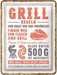 Nostalgic-Art Merchandising Schild Grill-Regeln 15 x 20 cm, Metall