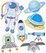 Hobby Fun 3D-Sticker Raumfahrt 1 Blatt
