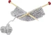 Hobby Fun Mini-Utensilien Strickzeug Grau