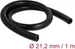 Delock Kabelschutzschlauch 1 m x 21,2 mm schwarz