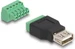 Delock USB 2.0 Adapter USB-A Buchse - Terminalblock
