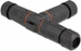 Delock Kabelverbinder T-Form für Aussenbereich 2 Pin, IP68 wasserdicht, schraubbar, Kabeldurchmesser 4,5