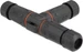 Delock Kabelverbinder T-Form für Aussenbereich 3 Pin, IP68 wasserdicht, schraubbar, Kabeldurchmesser 4,5