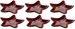 Leonardo Schale Autentico 15 cm, 6 Stück, Rot