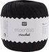 Rico Design Häkel- und Strickgarn Essentials Crochet 50 g, Schwarz